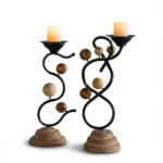 Retro Candleholder – Elegant Ambiance, Timeless Charm - 5 matching candles 3.8cm*5cm