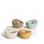 Macaron Candleholder – Charming Romantic Ambiance - orange color