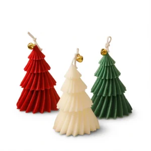 Christmas Tree Candle – Festive Home Ambiance - Candle wood mat: two 10-12cm diameter