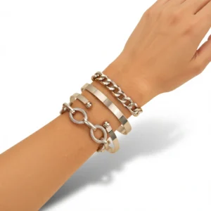Alloy Bangles Set – Bold Punk Flair white background