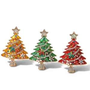 Christmas Tree Brooch – Festive Sparkle white background
