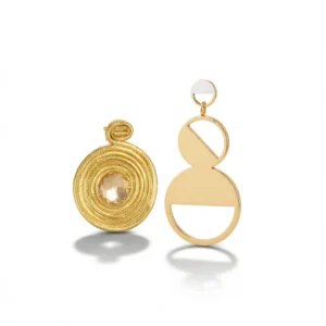 Geometric Dangle Earrings – Bold Modern Luxury white background