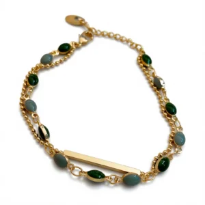 Elegant French Vintage Bracelet: Stunning Double Layer Design