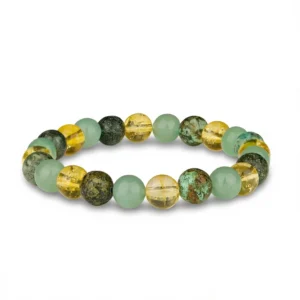 Citrine Green Aventurine Bracelet – Joy & Calm white background