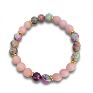 Peach Blossom Bracelet – Handmade Love Stone Beads