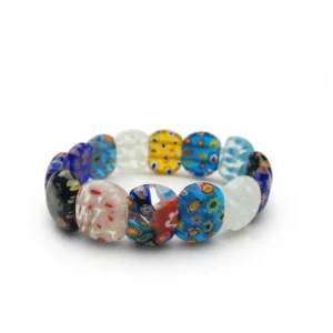 millefiori bracelet watch – Artistic gemstone sparkle