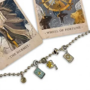 Celestial Charm Bracelet – Cosmic Mystery Awaits white background