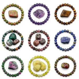 Gemstone Bracelet – Natural Amethyst & Tiger Eye