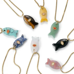 Fish Pendant Necklace – Charming Natural Stone