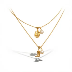 Boots Necklace: 1 Stunning Western Charm for 16.08! white background