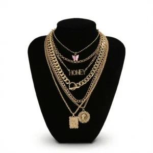 Layered Butterfly Necklace – Sweet & Chic Style white background