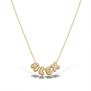 Charming Letter Necklace: 1 Custom Name for 1 Special Person! white background