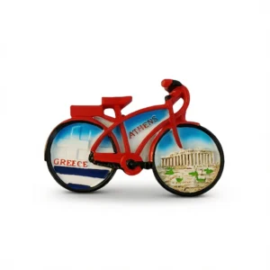 Unique Greek Acropolis Bike Magnet Souvenir - 5.5x8.5cm