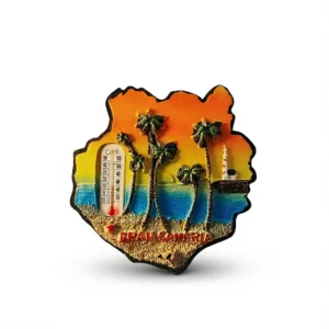Amazing 1 Canaries 3D Sunset Coconut Beach Souvenir Fridge Magnet white background