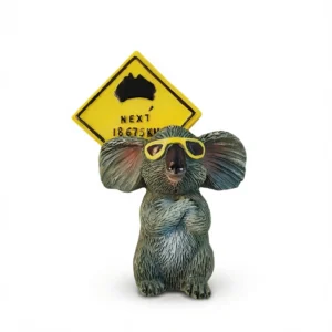 Amazing 3D Koala Road Sign Fridge Magnet - Unique Souvenir Gift! white background
