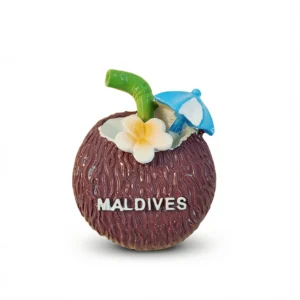 Maldives Coconut Magnet – Tropical Island Keepsake