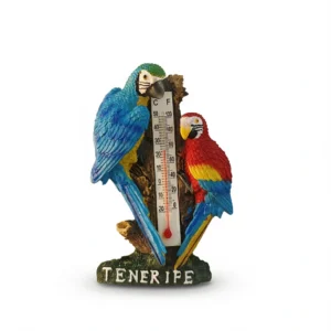 3d parrot magnet – tropical souvenir treasure white background