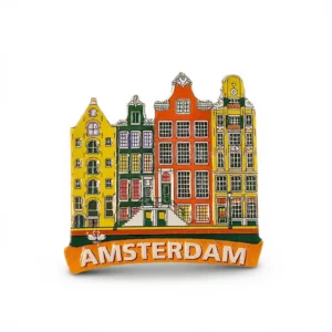 Amsterdam Fridge Magnet – Iconic Landmark Souvenir white background