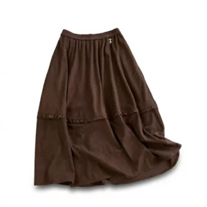 Elegant Velvet A-Line Skirt: Chic Retro Style