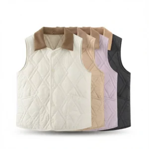 Cozy Vest: Essential Outerwear for Fall & Winter white background