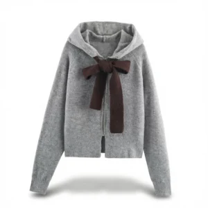 Bow Knot Hoodie – Cozy Soft Style