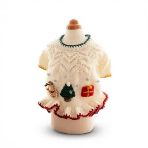 Christmas Dog Sweater – Cozy Festive Knit white background