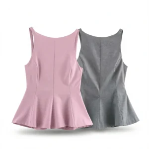 Backless Chic Top – Effortless French Elegance