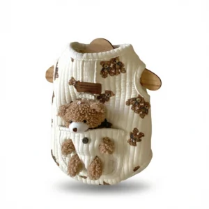 Panda Dog Vest – Cozy Pet Comfort white background