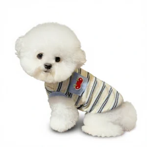 Small Dog Vest – Cozy Autumn Stripes white background