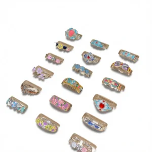 Flower Oil Painting Ring – Artistic Elegant Adornment
