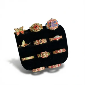 Enamel Butterfly Ring – Vintage Palace Charm white background