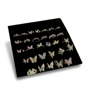 Enamel Butterfly Ring – Nature's Delicate Charm white background