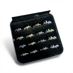 Butterfly Ring Adjustable – Effortless Sparkle white background