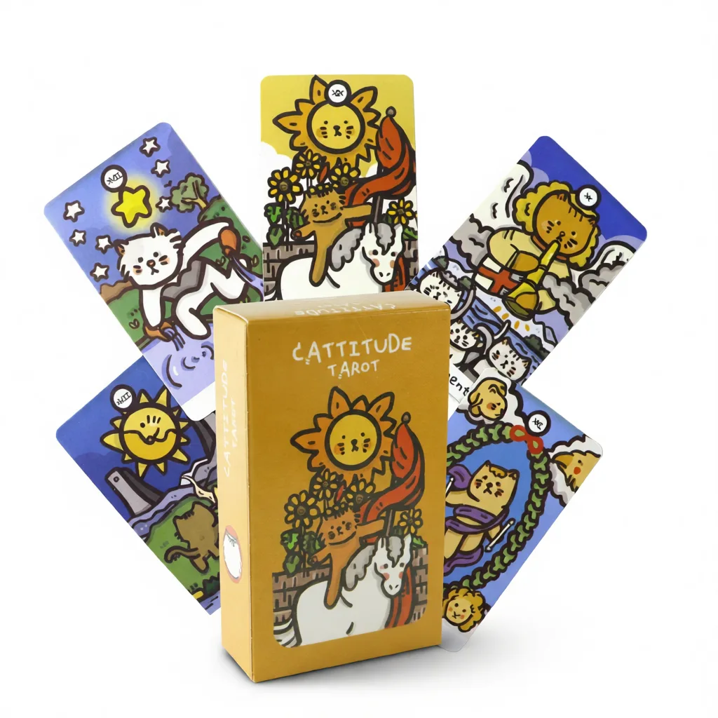 Cat Tarot Deck – Intuitive Feline Guidance White Background Cat Tarot Deck – Intuitive Feline Guidance white background
