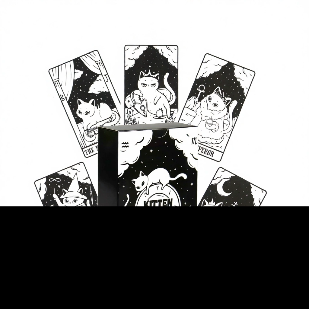 Kitten Tarot Deck – Insightful Feline Guidance white background