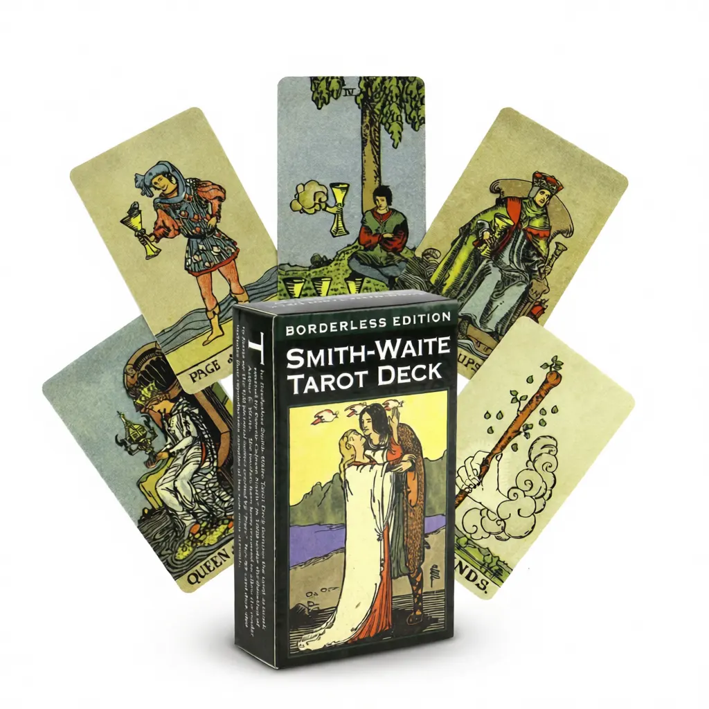 Borderless Tarot Deck – Classic Smith-Waite White Background Borderless Tarot Deck – Classic Smith-Waite white background