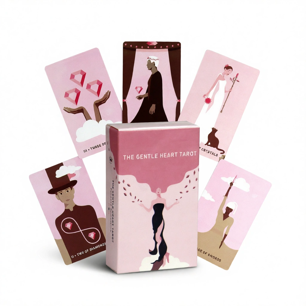 Gentle Heart Tarot: Intuitive English Deck white background