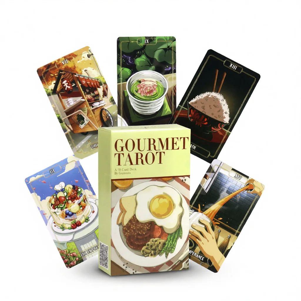 Gourmet Tarot Deck – Delicious Intuition White Background Gourmet Tarot Deck – Delicious Intuition white background