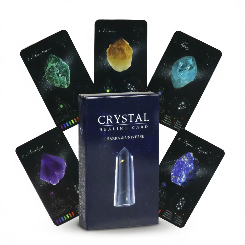 Crystal Healing Oracle – Insightful Guidance Deck White Background Crystal Healing Oracle – Insightful Guidance Deck white background