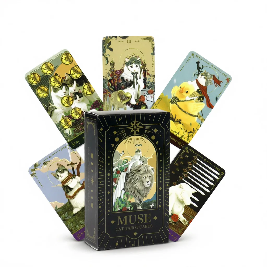 Muse Cat Tarot – Adorable Insight White Background Muse Cat Tarot – Adorable Insight white background
