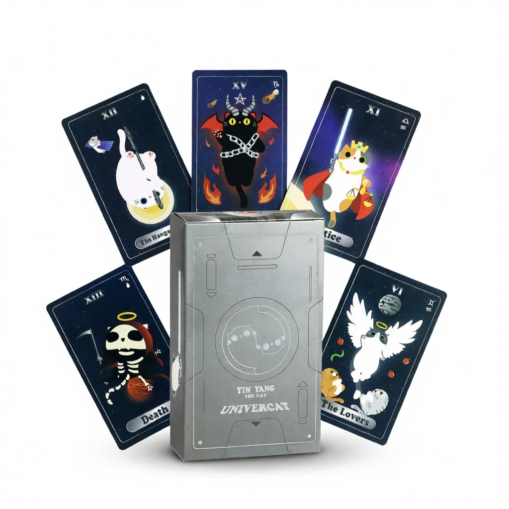 Yin Yang Cat Tarot – Intuitive Feline Wisdom white background