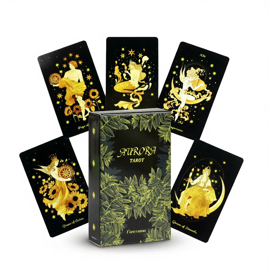 Aurora Tarot Deck – Radiant Intuition Unlocked White Background Aurora Tarot Deck – Radiant Intuition Unlocked white background