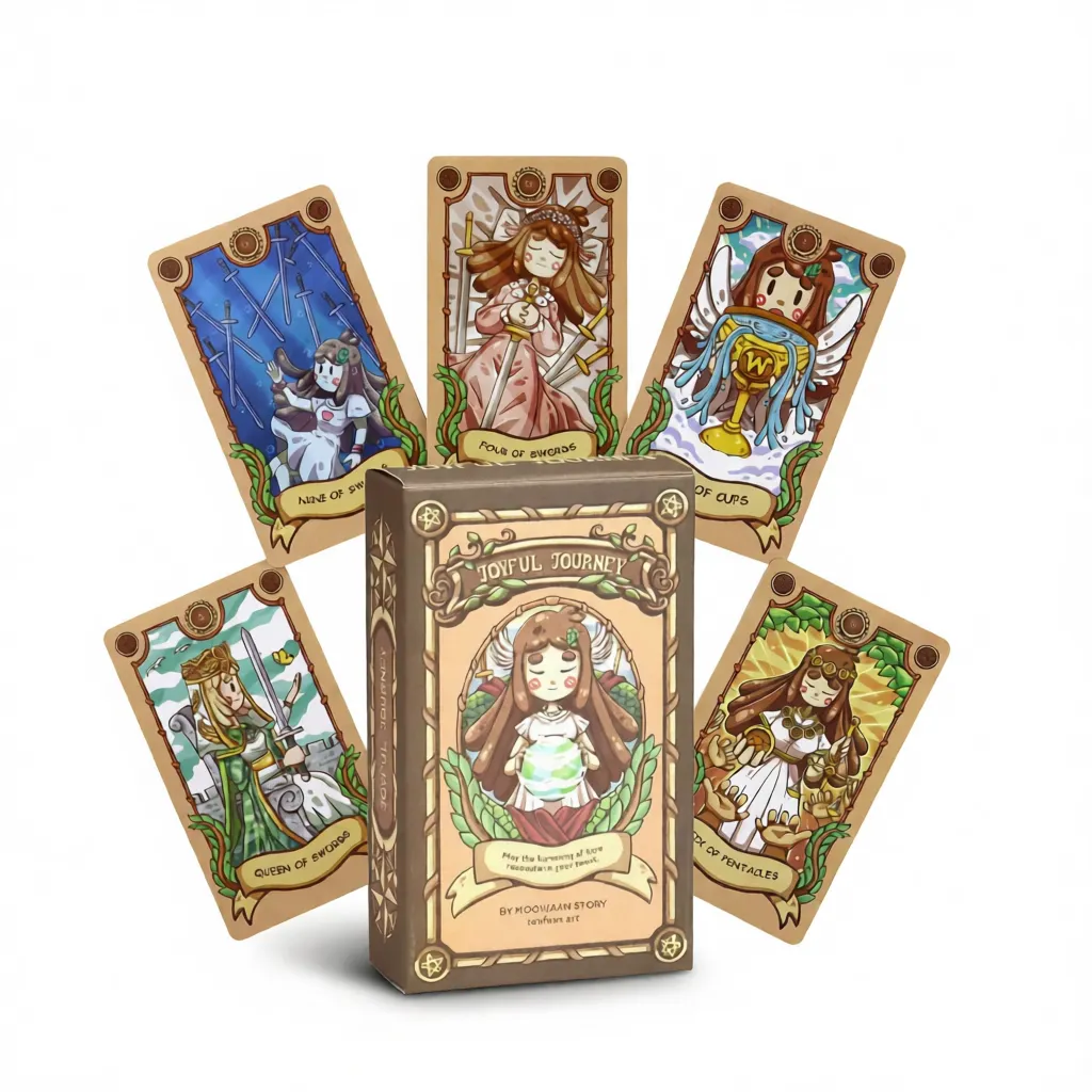 Joyful Journey Tarot – Pocket-Sized & Enchanting White Background Joyful Journey Tarot - Pocket-Sized & Enchanting white background