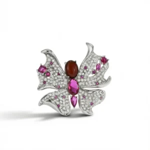 Butterfly Brooch – Sparkling Zircon Elegance