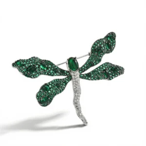 Dragonfly Brooch – Zircon Sparkle, Elegant