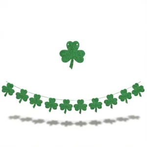 Shamrock Garland – Festive Irish Charm white background