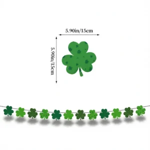 Shamrock Garland: Festive Irish 10-Piece Celebration white background