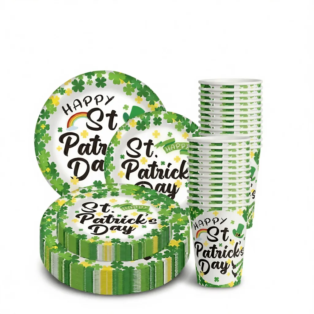 St. Patrick’s Day Party Set – Lucky 25+ Pieces White Background St. Patrick's Day Party Set - Lucky 25+ Pieces white background
