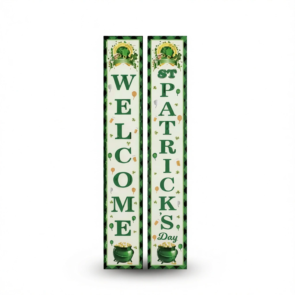 Shamrock Banners – Festive Irish Decor White Background Shamrock Banners – Festive Irish Decor white background