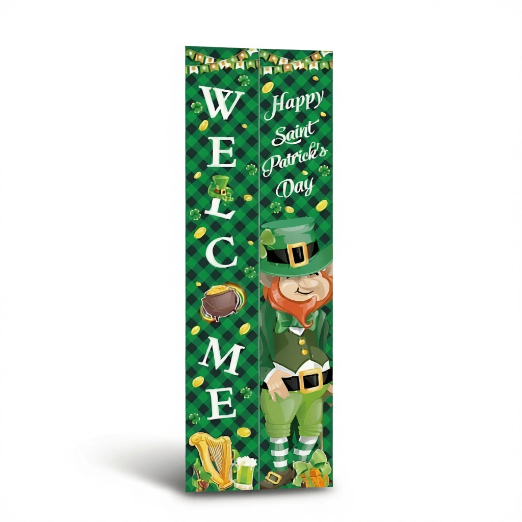 Shamrock Banners – Lucky Irish Decor White Background Shamrock Banners – Lucky Irish Decor white background